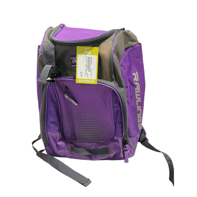 Used Rawlings PURPLE BACKPACK BB/SB Player Backpack Purple 11834-S000050040