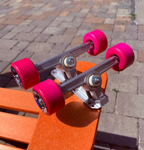 Century C80 Longboard Trucks Vintage Kryptonic Shadow Wheels Bones Reds Bearings