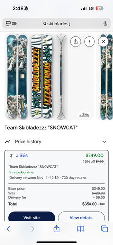 2025 J Skis Skibladezzz Skis With Bindings (New)