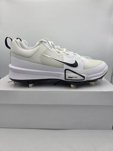 Nike Force Zoom Trout 9 Pro 'White Black' FB2907-102 Baseball Cleats Men's Sz 10.5