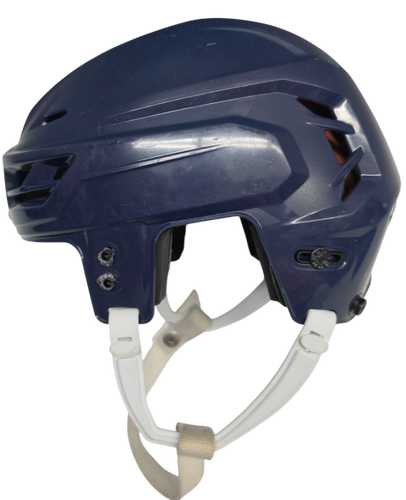CCM TACKS 710 PRO STOCK HOCKEY HELMET SMALL NAVY USED (15536)