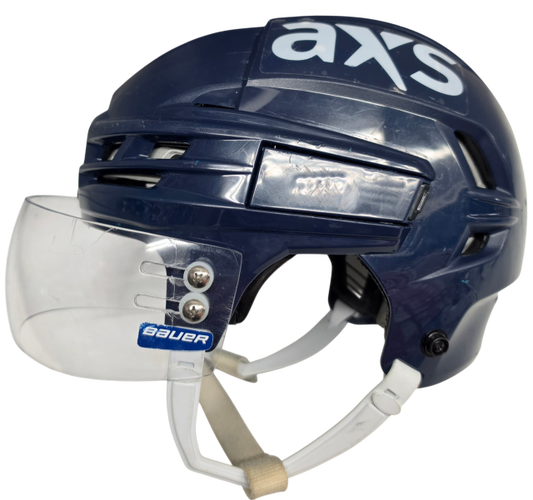 CCM TACKS 910 PRO STOCK HOCKEY HELMET SMALL NAVY WOLFPACK #9 (15539)
