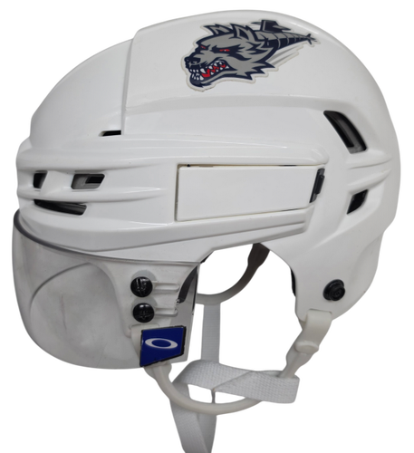CCM TACKS 910 PRO STOCK HOCKEY HELMET MEDIUM WHITE WOLFPACK #47 (15541)