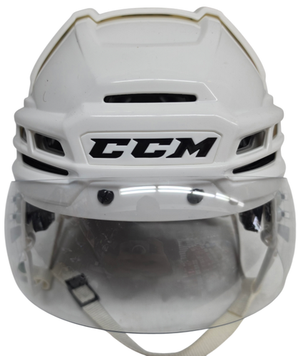 CCM TACKS 910 PRO STOCK HOCKEY HELMET LARGE WHITE WOLFPACK (15543)