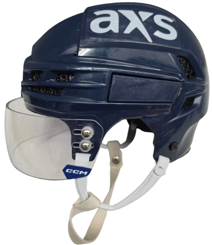 CCM SUPER TACKS X TOTAL CUSTOM PRO STOCK HOCKEY HELMET MEDIUM NAVY WOLFPACK USED #4 (15551)