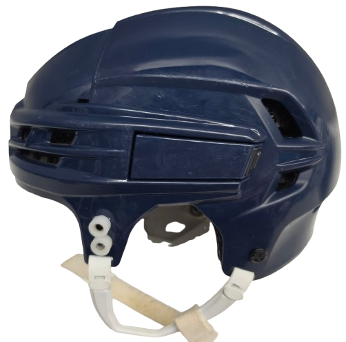 CCM SUPER TACKS X PRO STOCK HOCKEY HELMET MEDIUM NAVY USED (15552)