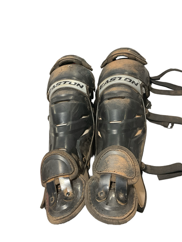Used Easton BLACK SHINGUARDS Catchers Leg Guards None Adult 11834-S000049873