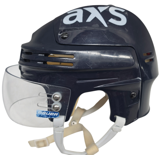 BAUER 4500 PRO STOCK WOLF PACK HOCKEY HELMET MEDIUM NAVY USED #25 (15566)