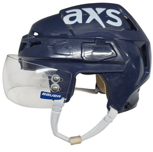 CCM VECTOR V08 PRO STOCK WOLF PACK HOCKEY HELMET SMALL NAVY USED #85 (15568)