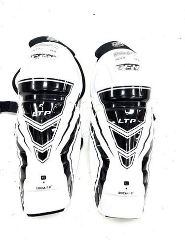 Used CCM LTP Junior Shin Guards White 12" 11860-C000308159