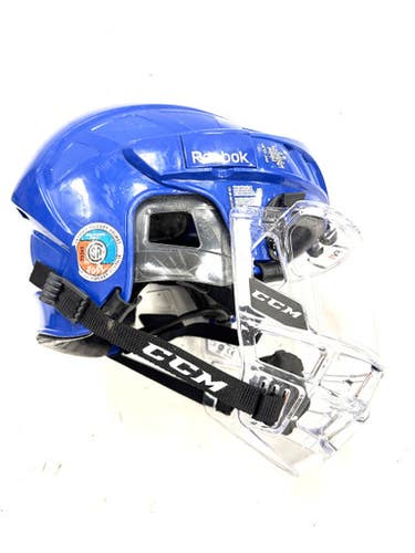 Used Reebok EXP Helmet Full Visor Combo Royal Blue LG 11860-S000308153