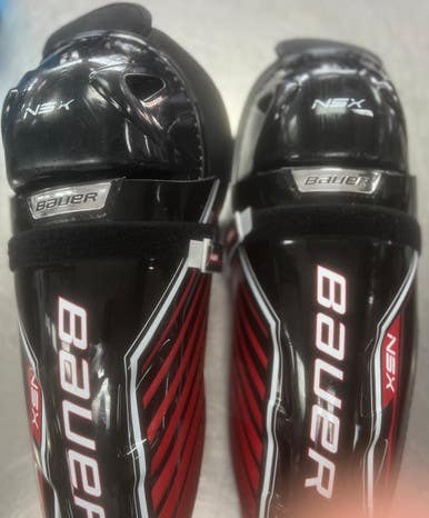 Used Bauer NSX Senior Shin Guards Black 14" 11497-C000157406