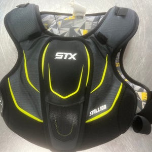 Used STX STALLION Lacrosse Shoulder Pads Black LG 11497-S000157398