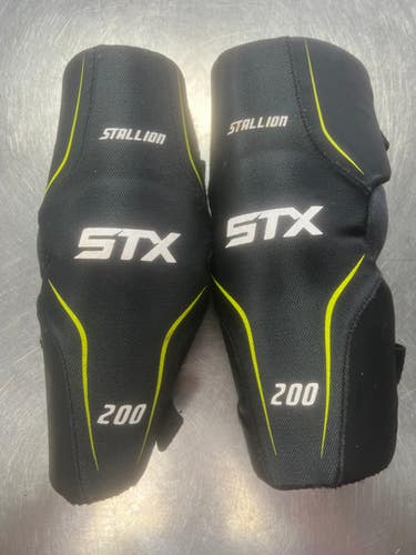 Used STX STALLION Lacrosse Arm Pads/Guards Black LG 11497-S000157399