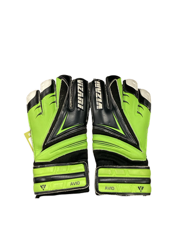 Used Vizari AVIO Soccer Goalie Gloves Black And Neon Green 7 11613-S000181325