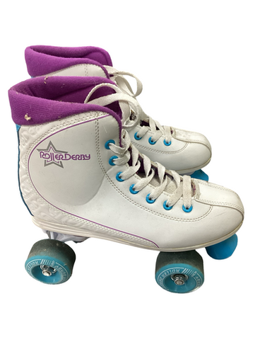 Used RollerDerby ROLLAR STAR 600 Senior Roller Quad Skates White Senior 7 11613-S000181286