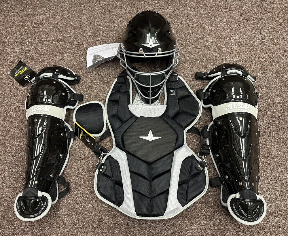 Catcher's Gear Set — Helmet, Chest, Shin Guards (Youth Large)