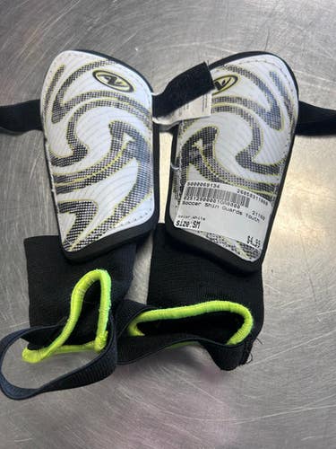 Used Soccer Shin Guards Youth White SM 11868-S000069134
