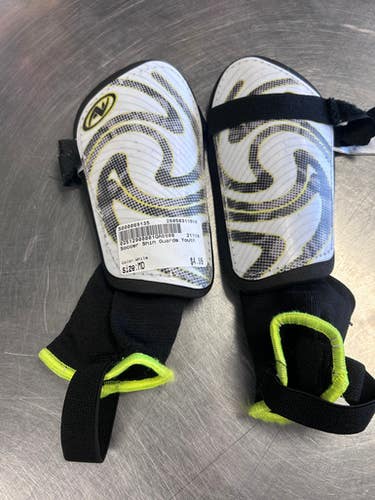 Used Soccer Shin Guards Youth White MD 11868-S000069135