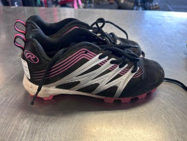 Used Rawlings CLEAT BB/SB Cleats Black Junior 02.5 11868-S000069133