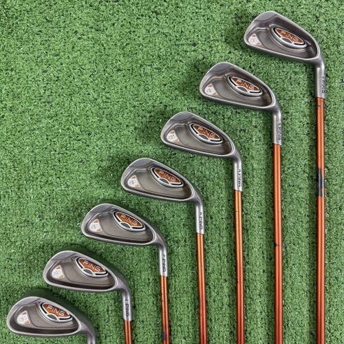 Ping G10 Iron Set 5-PW SW Silver Dot TFC 129 Graphite Soft Regular Senior Flex