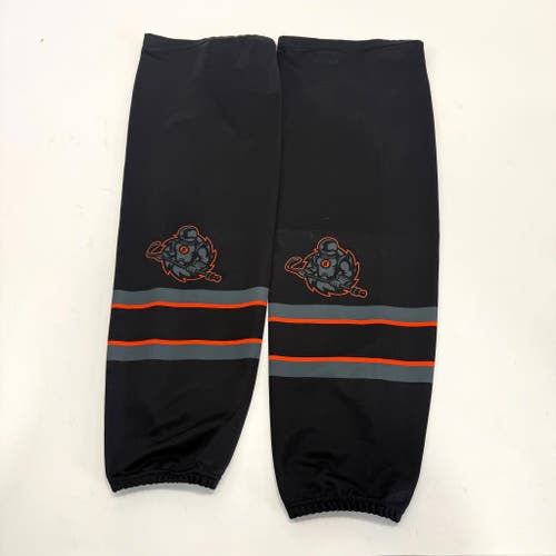 Used Black and Orange Fort Wayne Komets Socks | Adult