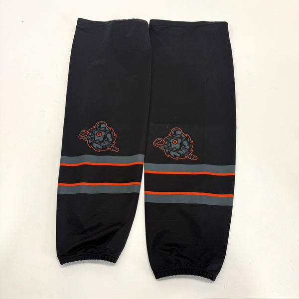 Used Black and Orange Fort Wayne Komets Socks | Adult