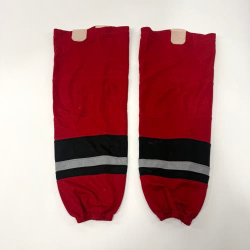 Used Red, Black, and Grey Chicago Steel Promo Night Socks
