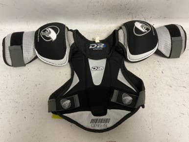 Used DR SP-15 Junior Shoulder Pads Black And Grey SM 11855-S000202733