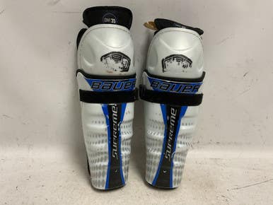 Used Bauer SUPREME ONE 35 Junior Shin Guards White 11" 11855-S000202732