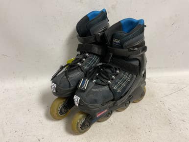 Used Rollerblade ADJ 2-5 Junior Rec Fitness Skates Navy Blue Adjustable 11855-S000202713