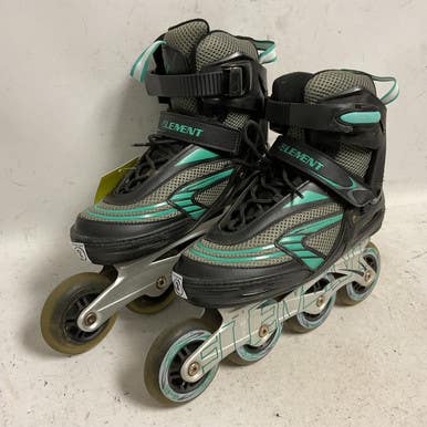 Used 5TH ELEMENT ABEC9 WMNS INLINE SKATES Senior Rec Fitness Skates Silver Senior 8 11855-S000202693