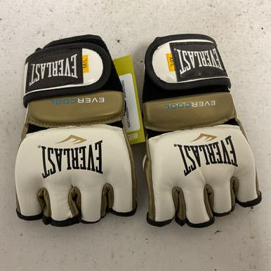 Used Everlast EVERCOOL Martial Arts Gloves White And Gold M/L 11855-S000202686