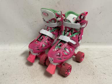 Used RollerDerby QUICK FIT Junior Roller Quad Skates Pink Adjustable 11855-S000202625