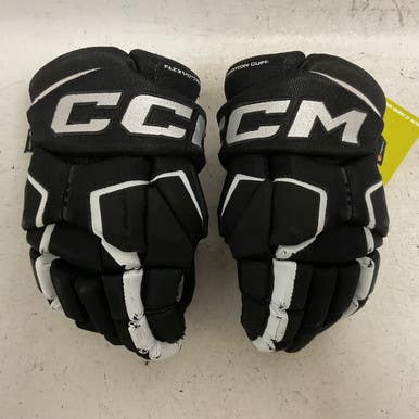 Used CCM TACKS AS-V Junior Gloves Black 11" 11855-S000202544