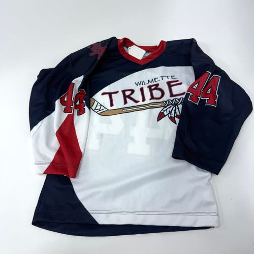 Used White And Navy Tribe Practice Jersey | Youth Medium | BH562