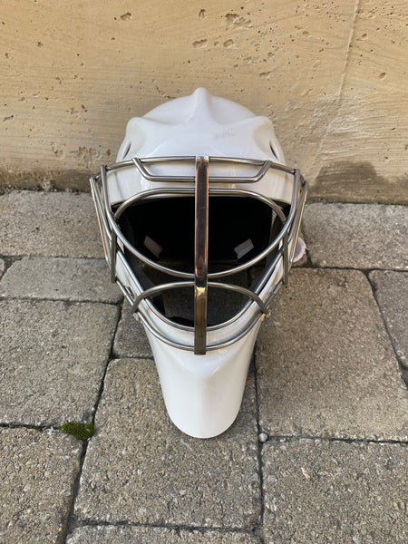 Senior Small 2022 Goalie Mask White