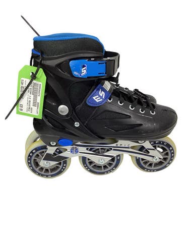 Used EPIC STORM 1-4 ADJUSTABLE 3-WHEEL Junior Rec Fitness Skates Black Adjustable 11347-S000268274