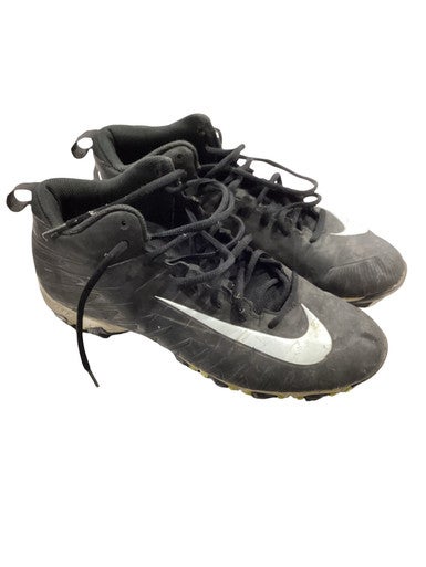 Used Nike ALPHA MENACE ELITE FOOTBALL CLEATS BLACK Adult FB Cleats Black Senior 9 11347-S000268265