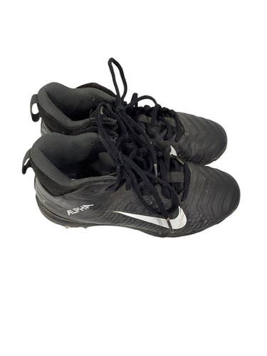 Used Nike ALPHA BB CLEAT BLK/WHT BB/SB Cleats Black Junior 02.5 11347-S000268260