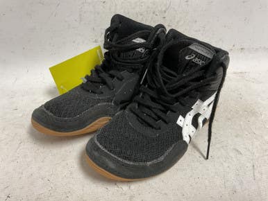 Used Asics 1084A011 Wrestling Shoes Black Junior 01 11855-S000202290