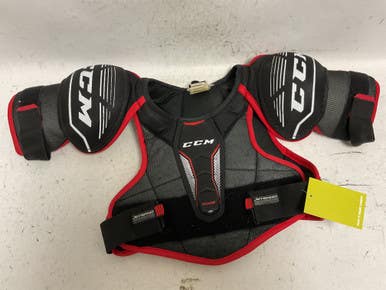 Used CCM JETSPEED EDGE Junior Shoulder Pads Black And Red LG 11855-S000201884