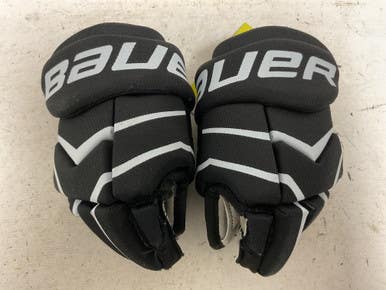 Used Bauer SUPREME ONE.2 Youth Gloves Black And White 9" 11855-S000202339