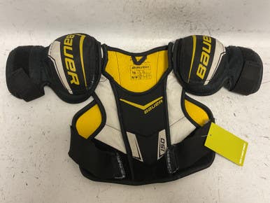 Used Bauer SUPREME 150 YTH SHOULDER PADS Junior Shoulder Pads White/Black/Yellow MD 11855-S000202340