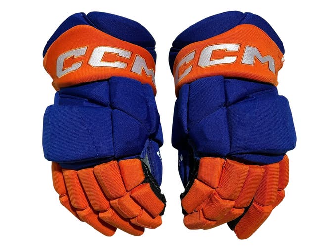 CCM JetSpeed FT1 Hockey Gloves Oilers Pro Stock 14” (Used) 9372