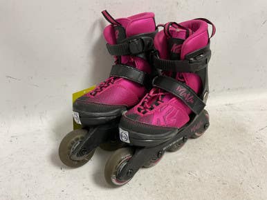 Used K2 MARLEE ADJ 11-2 Junior Rec Fitness Skates Neon Pink Adjustable 11855-S000202347