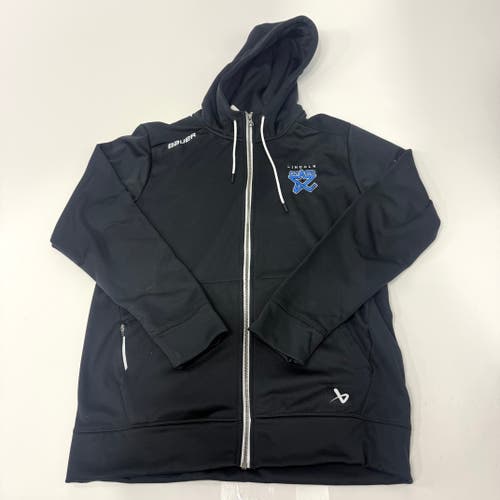 Used Black Bauer Full Zip Hoodie | Lincoln Stars USHL | Large | BH559