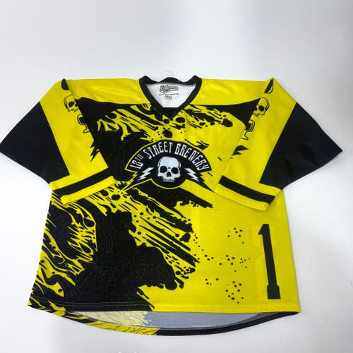 Used Yellow and Black 18th Street Brewery Jersey | Large | BH551