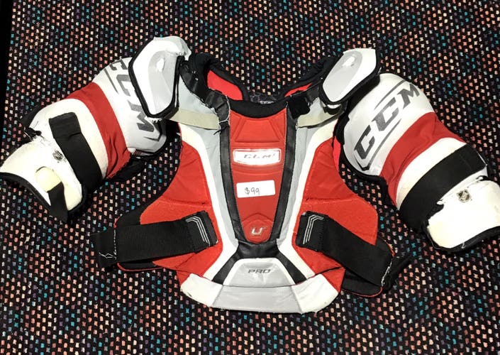 Senior XL CCM U + Crazy Light Shoulder Pads Pro Stock (Used)