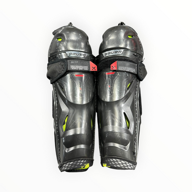 Used Bauer 3X PRO Junior Shin Guards Black 12" 11375-S000377008
